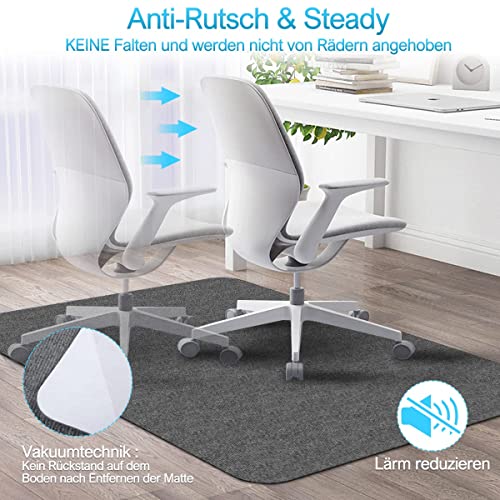 Office Chair Mat 120 * 90cm, LUPATDY Office Chair Mats for Hardwood Floors Non Slip Floor Protector Mat for Chairs Pad Desk Chairmats Office Floo