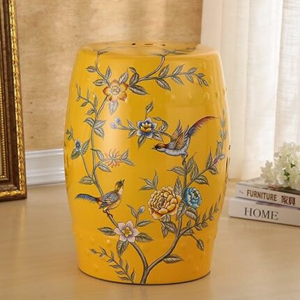 Qvo Ceramic Stool, Glazed Porcelain Pier, Ceramic Drum Stool Pier, Sitting Pier, Garden Circular Stool, Ceramic Chair, Dressing Chair, Bathroom S