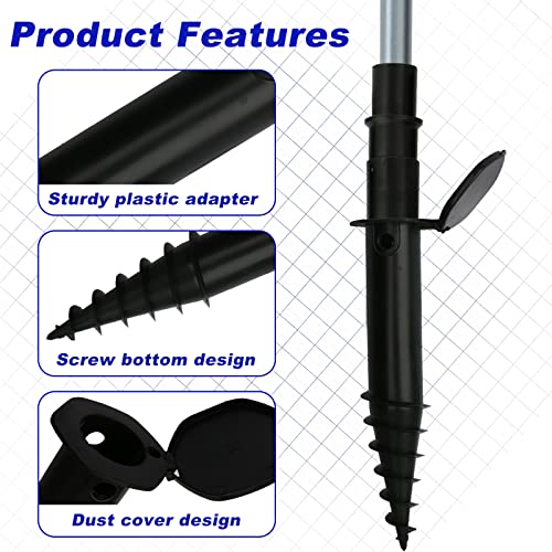 Jumua Washing Line Spike ,Plastic Screw Rotary Washing Line Parasol Ground Spike 32mm 35mm 40mm 50mm Diameters for Flags, Activity Poles, Bird Fe