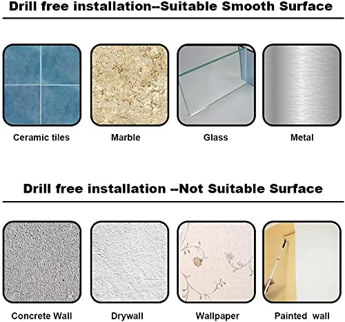 Double Towel Rail Self Adhesive or Wall Mounted Towel Rack Holder with Double Hooks Space Aluminium Towel Rods for Bathroom Kitchen Organizer Sto