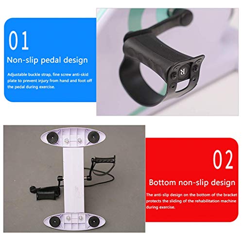 LUNEZY Pedal Trainer Bike, Electric Exerciser for Seniors Physiotherapy Rehabilitation equipment Cycle for Arm/Leg Exercise Stationary