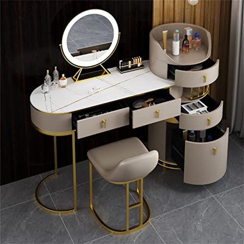 JJZXD Lighted Rock Slab Bedroom Dressing Table Makeup Unit Performance Generation Home Furniture