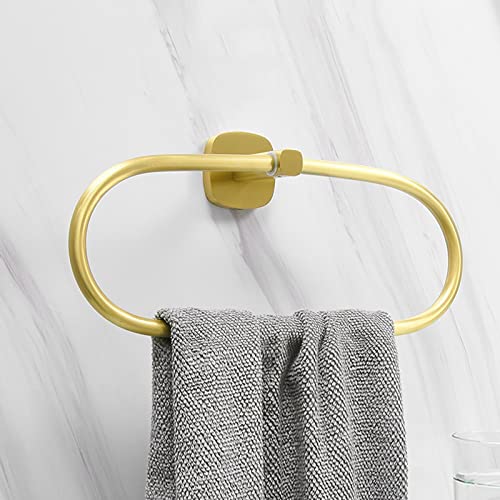 HIGOH Towel Racks,Bath Towel Holder,Bathroom Hand Towel,Nordic Oval Towel Rack,Bathroom Towel,Circular Towel,Oval Towel Hanger Holder