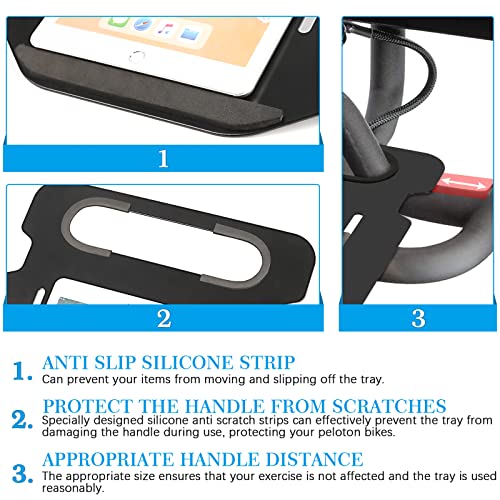 Whiidoom Desk Tray for Peloton Bike Laptop Tray with Phone Holder Compatible with Peloton Bikes Peloton Accessories for Laptop, Tablet, Phone, Bo