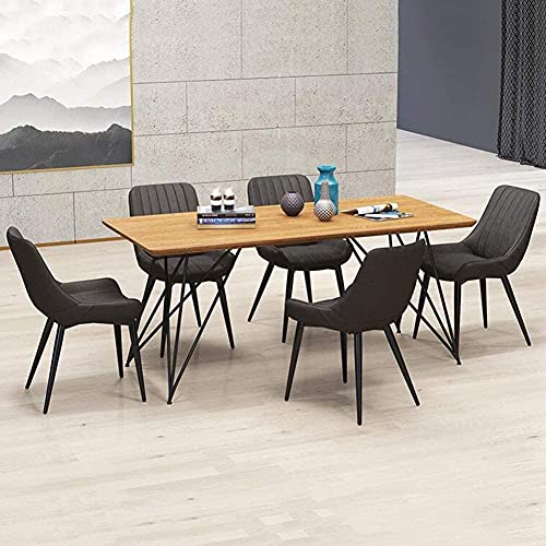 Kitchen Dining Room Furniture Chairs Dining Chairs PU Leather Backrest Chair Metal Legs Leisure Coffee Chair Nordic Style Makeup Chair (Color : B