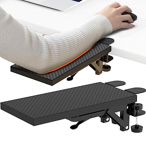 Luxylei Computer Arm Support Ergonomic Adjustable Desk Armrest Sturdy Mouse Arm Support Computer Desktop Extender for Home Office