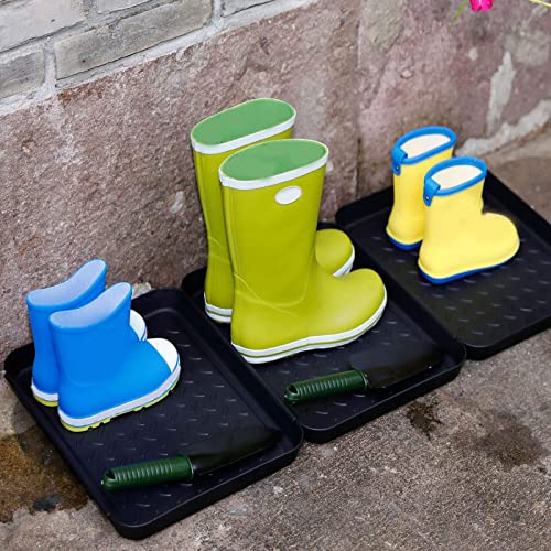 Mothinessto Shoes Tray, Plastic Space Saving 3 Interlocking Design Boot Mat Wide Application Stable Shoe Tray Floor Protection Mats for Home Entr
