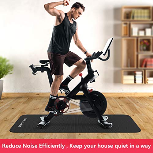 Naisi Heavy Duty Indoor Exercising Bike Mat Compatible with Peloton Bike and Bike +