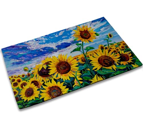 TUBAMQ Black Green Marble Door Mat,Welcome Doormat 17 x 30 Inch Decorative Home Floor Mat, Non Slip Rubber Back and Strong Water Absorption for O