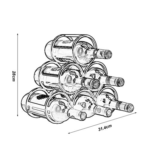 NEOCHY Wine Rack Iron Multi-Bottle Wine Cabinet Display Rack Household Bold Iron Wire