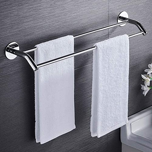 Bathroom Wall Rack, Stainless Steel Towel Rack, No Punch, Bathroom Double Towel Bar, Kitchen Bathroom Rack/52Cm
