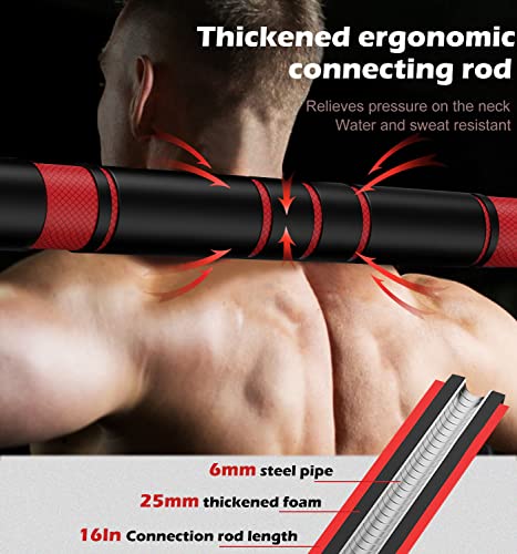 Prapark Adjustable Dumbbell Set - 22/44/66/88LB Free Weights Set with Connector - 4 in1 Weights Dumbbells Set Used as Barbell, Kettlebells, Push