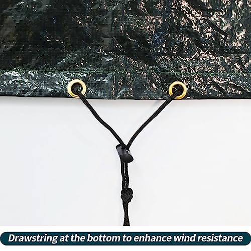 PATIO PLUS 2 Seater Garden Bench Cover for Garden Bench Waterproof Green 134x66x63/89cm