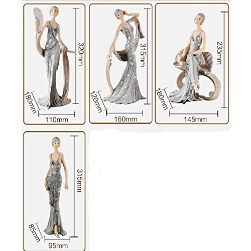 LLLY Opening Of Furnishings Living Room Wine Cabinet Beauty Crafts Exquisite Characters Angel Gift Decorations (Color : Argento)