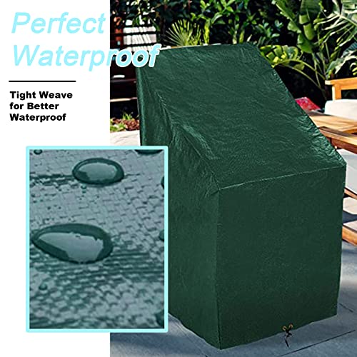 RICHIE Garden Stacking Chair Cover, Outdoor Garden Chair Covers Waterproof Reclining Chair Cover, Patio Chair Covers 68x96x110/150cm, Anti-UV All