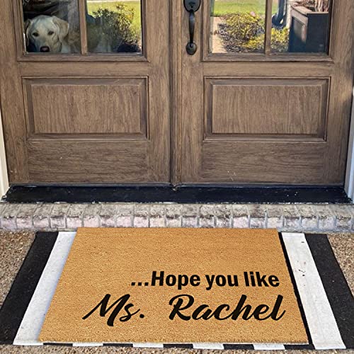 Funny Coir Doormat Hope You Like Ms Rachel Welcome Front Porch Decor Doormat For The Entrance Way Patio Rugs with Heavy-Duty Back Outdoor Coir Do