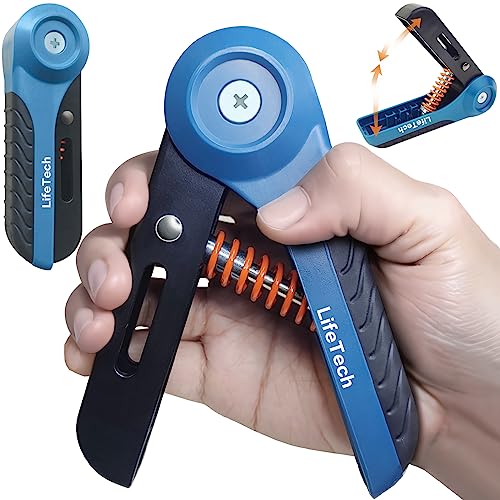 LifeTech Hand Grip Strengthener Workout, Adjustable Hand Exerciser Wrist Forearm Trainer, Foldable Strength Training Gripper Updated, Portable St