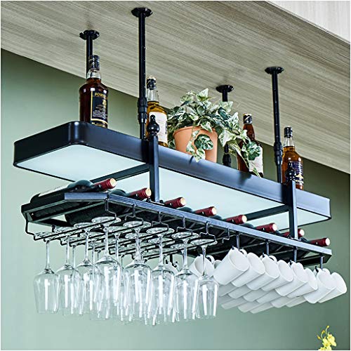 Stylish Simplicity Down Wine Rack Multifunctional Wine Rack Glass Wine Glass Holder Vintage Wrought Iron Wine Rack - Restaurant Kitchen Bar Decor