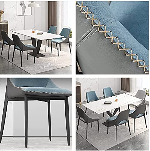 dining chair Set Of 4 Kitchen Chairs Modern Mid Century Living Room Dining Chair Technological Fabric with Carbon Steel Legs (Color : Beige)