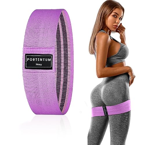 PORTENTUM Resistance Bands, Fitness Bands Set, Yoga Strap in 3 Tensile Strengths, Training Band, Yoga Band, as Resistance and Support for Leg Tra