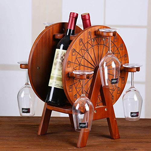 SCKTFS Solid Wood Wine Rack, Creative Wine Rack Solid Wood Household Wine Bottle Rack, Friendly and Tasteless