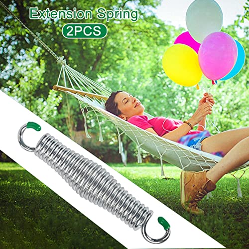 Eidoct 4pcs Premium Porch Swing Springs, 1100Lbs Hammock Chair Spring with Tension Springs with Hooks for Hammock Chairs Yoga Punching Bag Ceilin
