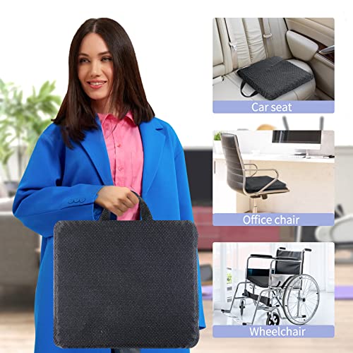 Fzitiy 2023 NewLarge Gel Seat Cushion, Honeycomb Design Double Thick Egg Gel Cushion with Relieving Back coccyx Pain Pressure for Car Office Home