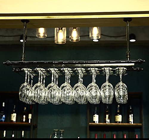 SUCHETA Wine Rack Free Standing Wall Mounted Wine Racks Wine Glass Rack, Solid Wine Glass Storage Rack Hanger Bar, Commercial Home Improvement Dr