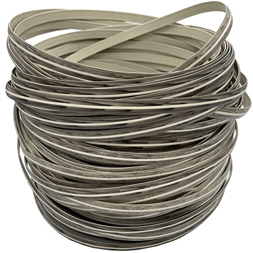 LukLoy Plastic Woven Rattan Repair Material for Outdoor Garden Patio Furniture, Durable Wicker Bench Chair Table Repair Kits (Grey)