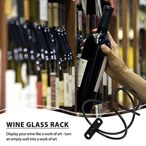 Tiamu 6 Pack Wall Mounted Iron Wine Holder Racks, Spiral Wine Display Holder with Screws, Metal Beverages Liquor Bottle Rack for Kitchen, Dining