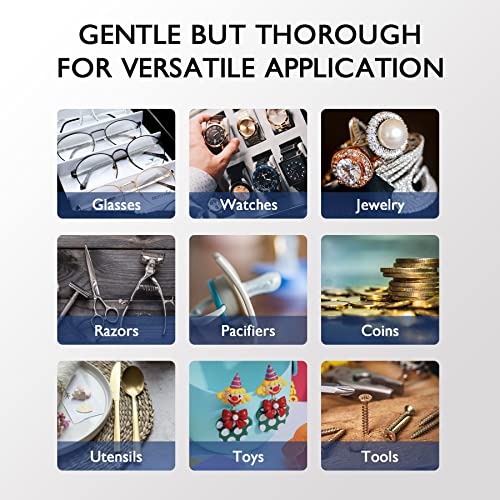 CO-Z Ultrasonic Jewellery Cleaner,46kHz 360 mL Ultrasonic Cleaner with Stainless Steel Basin, 18W Sonic Cleaner for Eyeglasses, Rings, Watch, Coi