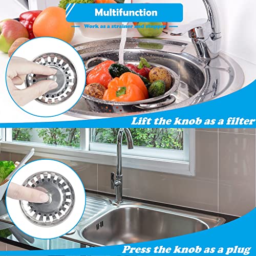 OWill Kitchen Sink Strainer Plug Stainless Steel Thicken for Kitchen Sink, Diameter 78mm
