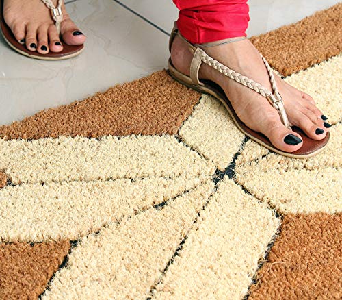 Coco&Coir Door Mat | Natural Coir | Non-Slip | Thick Coir | Premium Quality | Rubber Backed | Eco-Friendly | Indoor | Outdoor | Heavy Duty | Entr