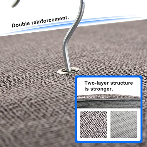 Libeder Hanging Closet Organizers 30 Section Shoe Shelves, Shoe Storage Hanging Shoe Rack, Space Saving Shoe Holder Grey