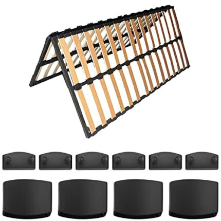 36 Pcs Bed Slat Holders Kits, Include 24 Side Bed Slat Bracket Holders, 12 Bed Slat Centre Caps, Replacement Side and Center Bed Slat Holders/Cap
