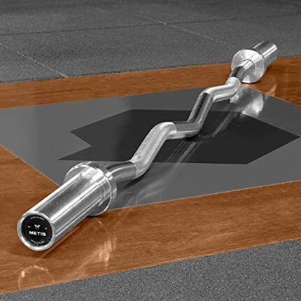 METIS EZ Curl Bar - Tricep Bar for Arm Weights Exercises | Weight Bars For Lifting | Bicep Curl Bar | Strength Training Equipment | EZ Weight Bar