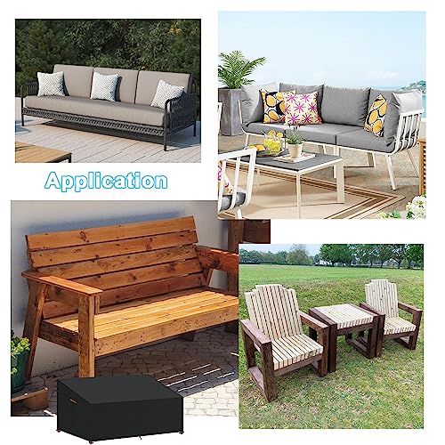 SanGlory Garden Sectional Sofa Cover 3-4 Seater Garden Sofa Cover Outdoor Garden Couch Cover Garden Lounge Seat Cover Waterproof Rattan Corner So