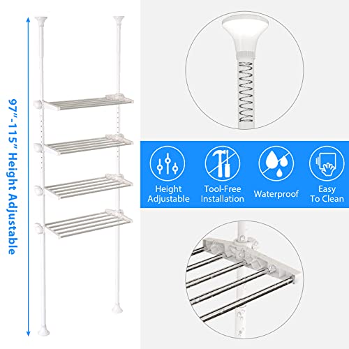 MIYA White Over Toilet Storage Shelves Bathroom Organizer