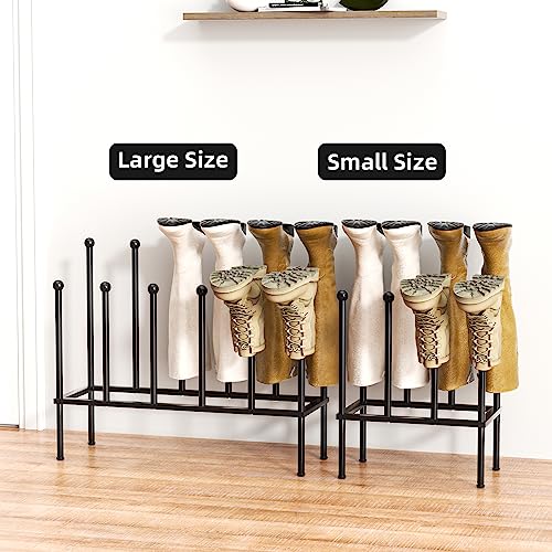 pickpiff Free Standing Shoe Racks - Black Metal Boot Rack, Shoe Organizer for Dorm Room, Closet, Entryway, Bedroom, Patio Outdoor, Hallway, Black