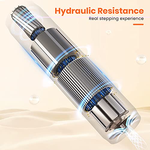 Niceday Mini Stepper Exercise Machine, Steppers with Resistance Bands, Step Machine Exerciser for Home, Up-Down Stepper with LCD Monitor, Space S