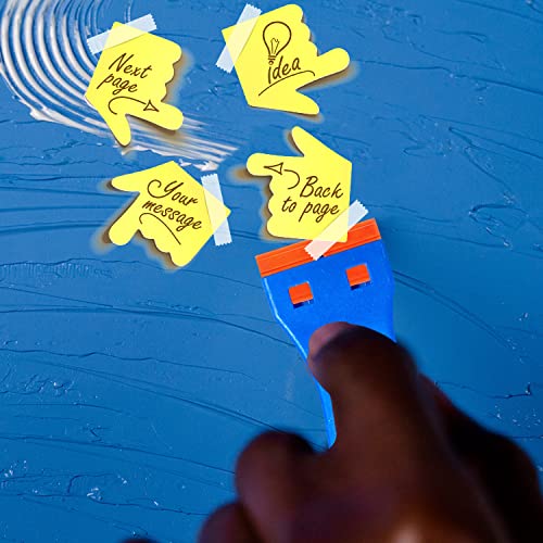 Plastic Razor Scraper Tool with 10 Plastic Razor Blades, Car Sticker Remover for Removing Glue Sticker Decals, Scraping Stickers, Labels and Deca