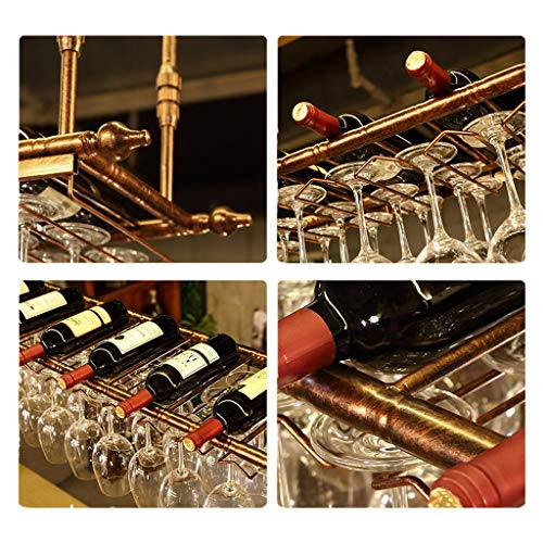 Stylish Simplicity Industrial Retro Wine Glass Stylish Simplicity Ceiling Wine Rack Living Room Bar Creative Display Goblet Rack Floating Wine Ra