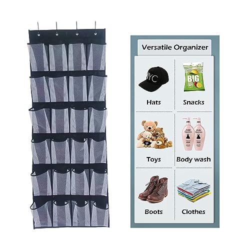 ramoni 1 Pcs 24 Mesh Over The Door Organiser, Pockets Storage hanger, Hanging Shoe Organiser, Hanging Organiser Over the Door, Gadget Storage for