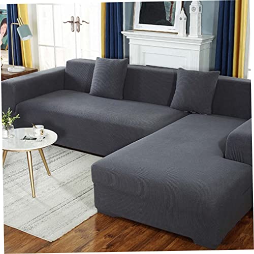 Grey Couch Covers for 1 2 3 4 Seater, Sectional Sofa Covers L Shape Stretch Slipcover Thick for Living Room Dogs Pets, Washable Durable Furniture