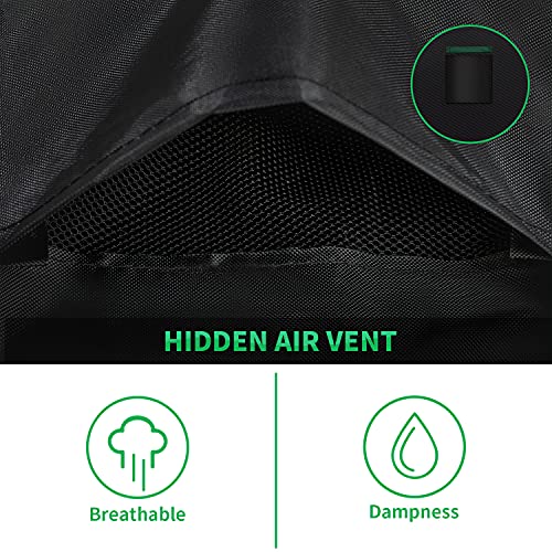 KINGARDEN Patio Garden Furniture Covers Waterproof with Air Vent 242x182x100cm Upgraded 600D Cube Furniture Set Covers Heavy Duty Oxford Fabric W