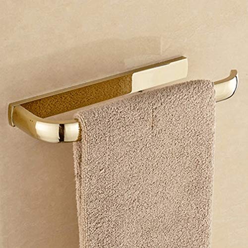 SMLJLQ Arrival Golden Solid Brass Bathroom Towel Bar Rack Wall Mounted Towel rack
