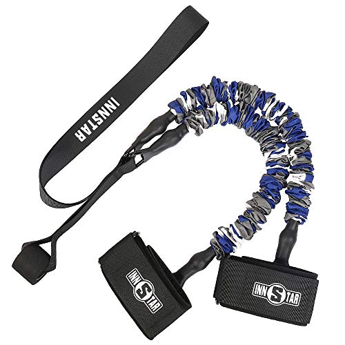 INNSTAR Booty Resistance Band Glute Cord Cable Machine for Hip Home Workout Cable Kickbacks with Instructions & Carry Bag