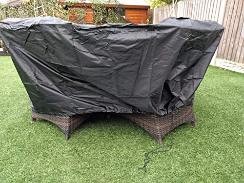 Speedwellstar Round Garden Table Hot Tub Cover Fitted Circular Drawstring Circular (Large)