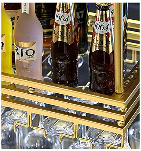 SUCHETA Hanging Wine Rack with Glass Holder and Shelf, Goblet Wine Glass Rack, Upside Down Home Decoration Hanging European Creative bar Shelf, W