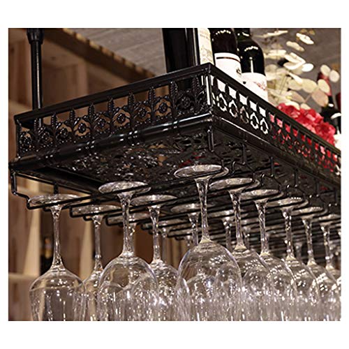 Stylish Simplicity Industrial Retro Wine Glass Stylish Simplicity Frame Iron Metal Inverted High Glass Rack Bar Restaurant Kitchen Floating Wine